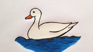 How to Draw Duck (very easy) step by step || Duck drawing