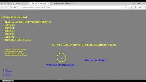 ECO-11 SOLVED ASSIGNMENT (HIN/ENG) 2019-2020