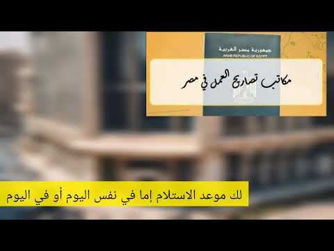 كيفية الحصول على تصريح العمل في مصر