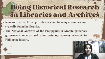 Readings in Philippine History - Chapter 5: Doing Historical Research in Libraries and Archives