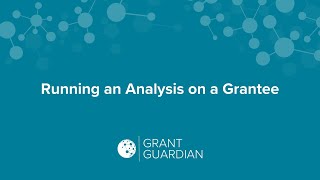 Running an Analysis on a Grantee