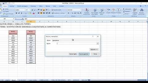 SUSTITUCIÓN DE VALORES CUALITATIVOS A CUANTITATIVOS