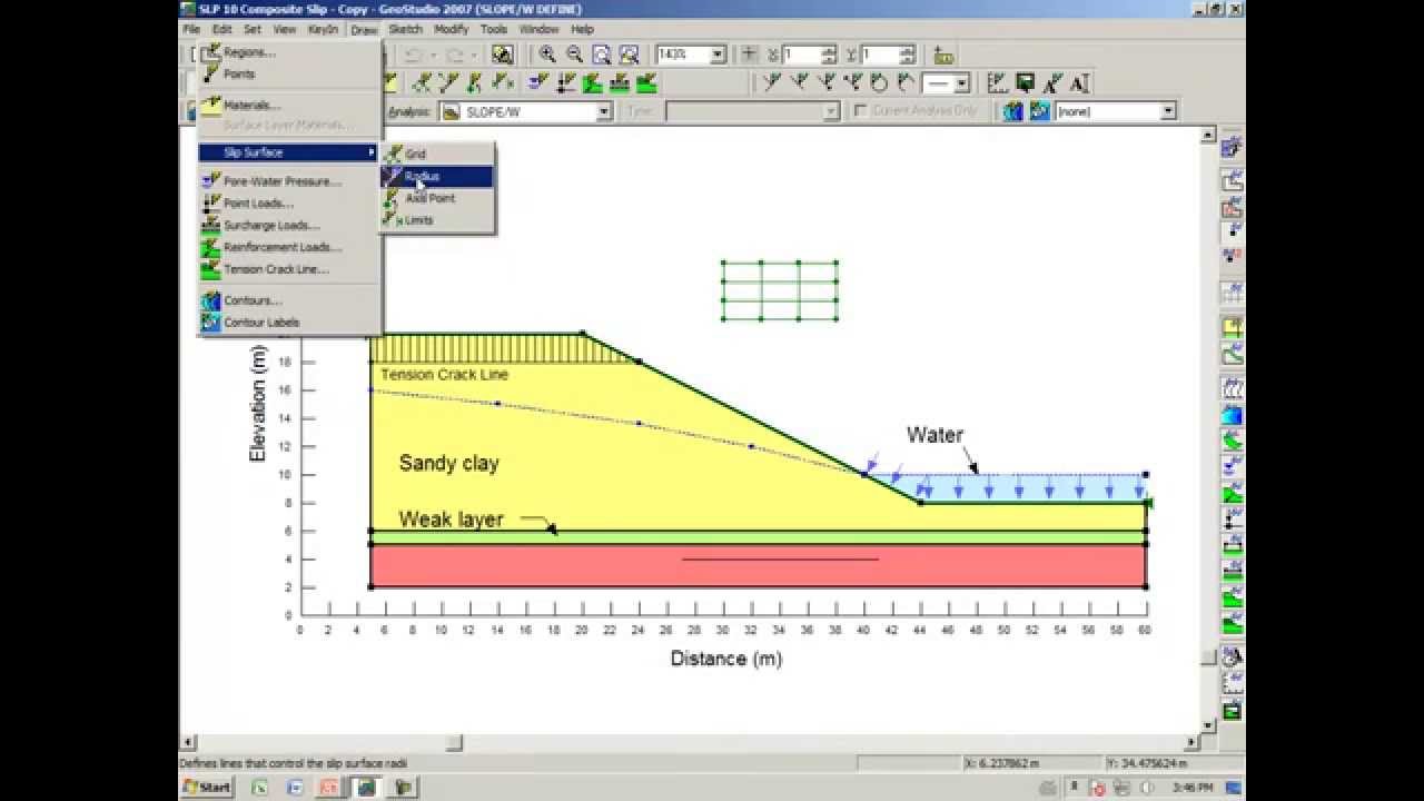 SLOPE/W Session 4: Trial Slip Surfaces 