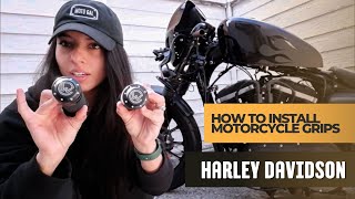 How To Install New Motorcycle Grips Harley Davidson Sportster