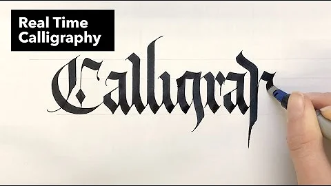 Writing Calligraphy in Real-Time | Tutorial Learn Blackletter Calligraphy