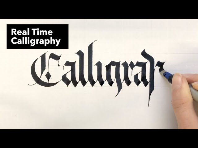 SATISFYING MODERN GOTHIC CALLIGRAPHY WITH A PILOT PARALLEL PEN 