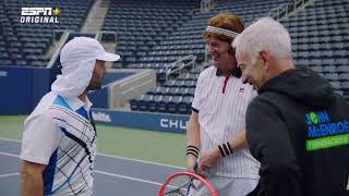Peyton Manning & John McEnroe play doubles tennis | McEnroe's Places