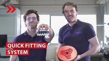 Set-up your machine in seconds with the QUICK fitting system