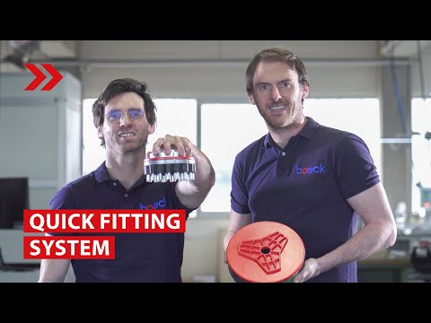 Set-up your machine in seconds with the QUICK fitting system