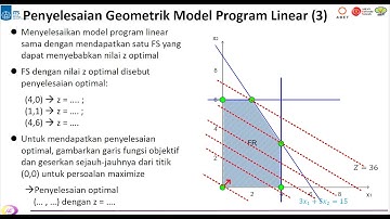 Linear Programming: Formulasi dan Metode Grafis