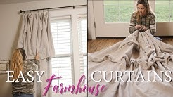 Farmhouse Decor DIY | Drop Cloth Curtains | Easy Farmhouse Look 