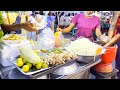 Extreme Street Food Myanmar, Yangon - Chicken legs salad Burmese 2021