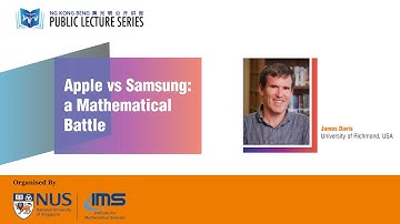 IMS Public Lecture: Apple vs Samsung: a Mathematical Battle