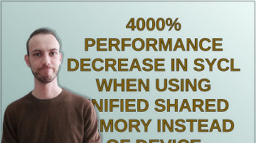 4000% Performance Decrease in SYCL when using Unified Shared Memory instead of Device Memory