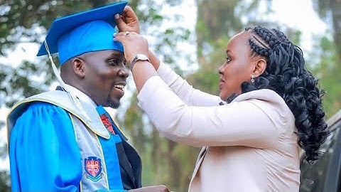 Joel Ssenyonyi, accompanied by his mother and wife Febress Ssenyonyi, attended the graduation