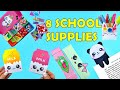 8 DIY EASY SCHOOL SUPPLIES YOU CAN MAKE USING ONLY PAPER- Panda Bookmark, Milk Notebook and more..