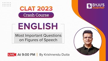 CLAT 2023 English | Important Questions on Figures of Speech | CLAT 2023 Crash Course !!