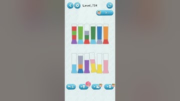 water sort puzzle game level 734 Numpuz android ios games All level gameplay