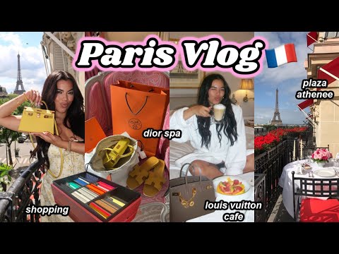 PARIS VLOG Shopping Dior Spa Hermes Custom Order Mini Kelly Plaza Athenee Louis Vuitton Cafe