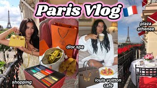 PARIS VLOG ♡ Shopping, Dior Spa, Hermes Custom Order Mini Kelly, Plaza Athenee & Louis Vuitton Cafe!