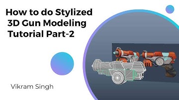 How to do Stylized 3D Gun Modeling Tutorial Part 2