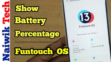 How to Show Battery Percentage and Network Speed in Status Bar on Vivo phone | Funtouch OS 13