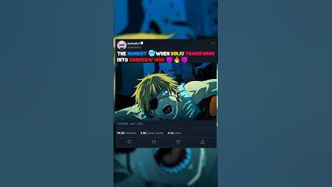 Dinju transforms into Chainsaw Man 🥵 #shorts #anime #chainsawman