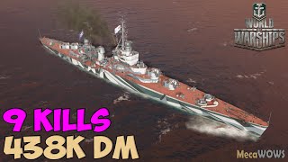 World of WarShips | Smolensk | 9 KILLS | 438K Damage - Replay Gameplay 1080p 60 fps