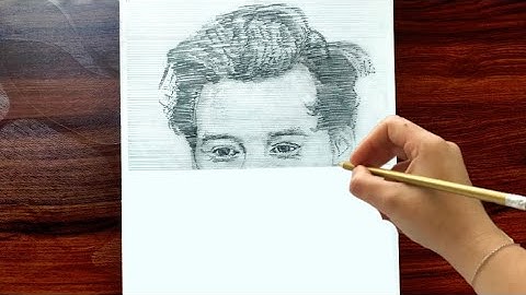 Drawing HARRY STYLES Using Horizontal Lines #harrystyles