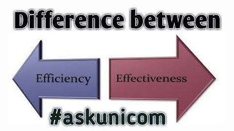 Difference between efficiency and effectiveness ll #askunicom