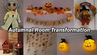 AUTUMNAL ROOM TRANSFORMATION | HOME DECOR HAUL &amp; BEFORE AND AFTER CLIPS