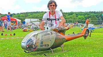 HUGE RC VARIO SA-341/342 GAZELLE SCALE MODEL HELICOPTER FLIGHT DEMONSTRATION