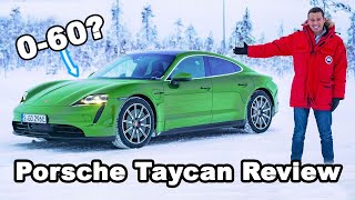 Porsche Taycan 4S & Turbo S review: launched, snowdrifted, range and TOILET tested!?!