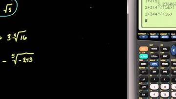 Evaluating Radical Expressions Using the TI-83plus and TI-84 Family of Calculators