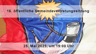 16. Öffentlichen Sitzung Der Gemeindevertretung