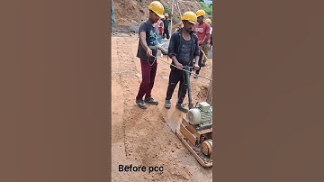 soil compaction for grade slab pcc #pcc #soil #compaction  #levelling #viral #footing #shuttering