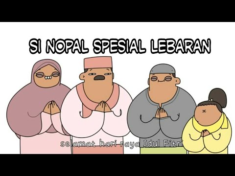 kartun lucu animasi Si  nopal  spesial lebaran  bareng cute 