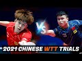 Wang Chuqin vs Zhou Qihao | 2021 Chinese WTT Trials and Olympic Simulation (1/4)