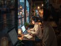 Rainy Café Lo-Fi ☕🌧️ | Calm Study Vibes with Soft Night Ambience #lofi #shorts  #focus