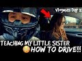 Teaching My Little Sister How To Drive *scary* | Vlogmas Day 2