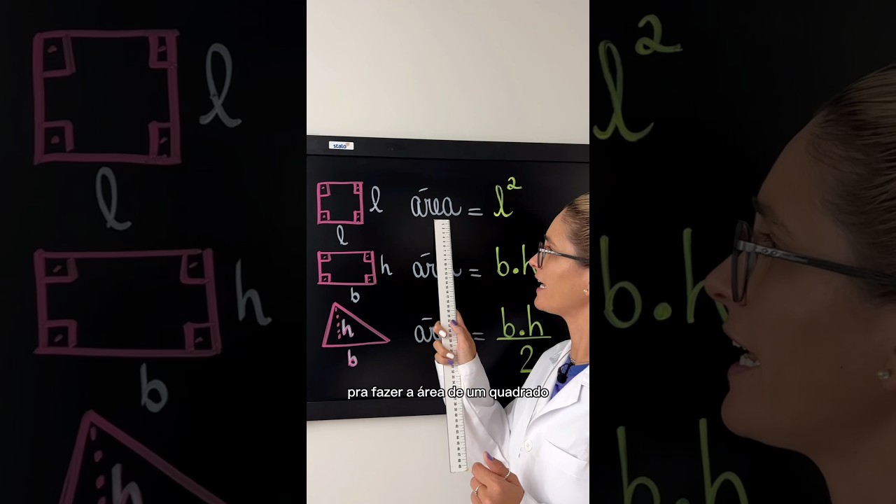 ASSIM DÁ GOSTO de estudar! 😂 Área de figuras planas #giscomgiz #math