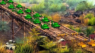 Can 5497 TOY Soldiers CAPTURE this BRIDGE? - Army Men Battle Simulation