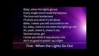 Five - When the Lights Go Out [Lyrics]