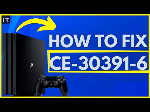 HOW TO FIX PS4 ERROR CE-30391-6 || EASY METHOD ||