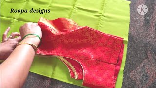 ಅಳತೆ ಬ್ಲೌಸ್ ಇಟ್ಟು ಬ್ಲೌಸ್ ಕಟ್ ಮಾಡೊದು ನೊಡಿ part- 1 beginners blouse cutting