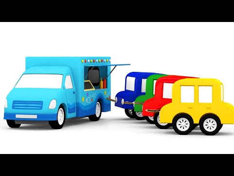 Мультики Для Детей: 4 Машинки И Фургон С Кухней! Сборник Мультфильмов Для Малышей