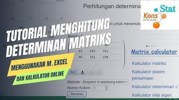 Menghitung Determinan Matriks menggunakan Microsoft Excel dan Matriks Kalkulator Online