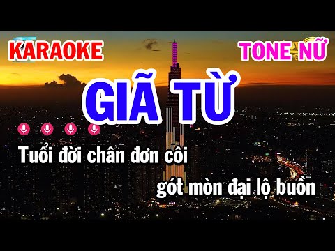 Karaoke Giã Từ Tone Nữ Nhạc Sống