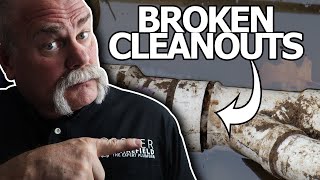 Life of a Plumber  Replacing Broken 2Way Cleanouts