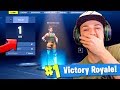 Ali-A REACTS to his 1st Victory Royale in Fortnite... (BIG NOOB!)